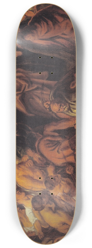 Jacob Jordaens - The Betrayal and Arrest of Christ in Gethsemane 8.25 inch art skate deck