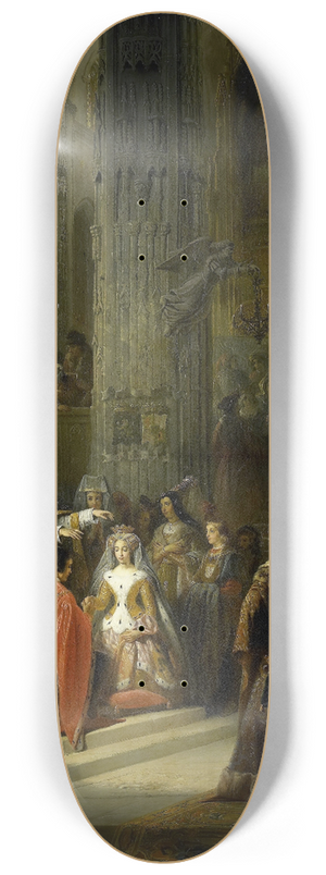Jacob Joseph Eeckhout - The Wedding of Jacoba of Bavaria, Countess of Holland, and Jan IV, Duke of Brabant, 10 March 1418 8.25 inch art skate deck