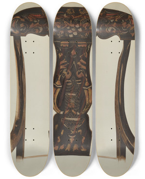 Triptych art skateboard deck of Einar Heiberg Boston Rocker_2 by Einar Heiberg