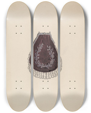 Triptych art skateboard deck of Gladys Cook Purse_2 by Gladys Cook