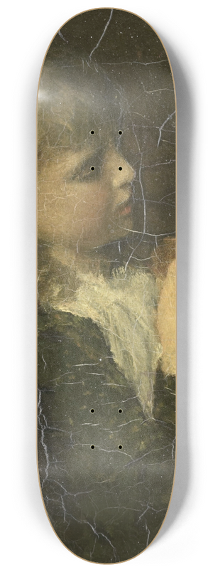 Jacob Maris - Girl with a Peacock Feather 8.25 inch art skate deck Jacob Maris - Girl with a Peacock Feather 8.25 inch art skate deck