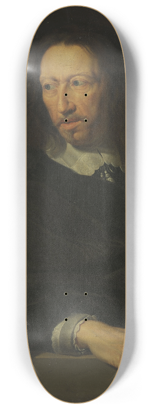 Jacob Munch - Portrait of a Man. After Philippe de Champaigne, Louvre 8.25 inch art skate deck