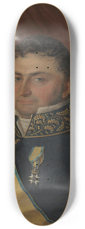 Jacob Munch - Portrait of Cabinet Minister Nicolay Johan Lohmann Krog 8.25 inch art skate deck