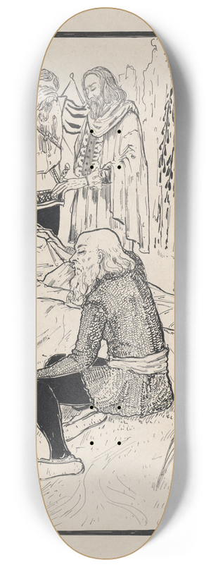 Jacob Pieter van den Bosch - Koning Lear sterft bij het lijk van Cordelia 8.25 inch art skate deck