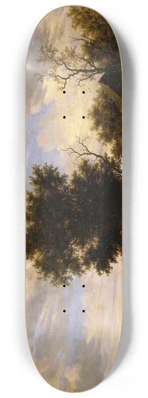 Jacob Salomonsz. van Ruysdael - River scene with ferry boat 8.25 inch art skate deck
