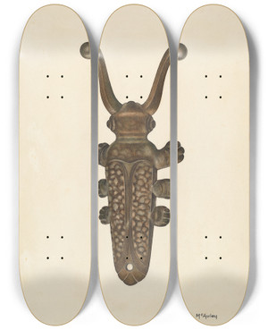 Triptych art skateboard deck of William Mcauley Bootjack_2 by William Mcauley