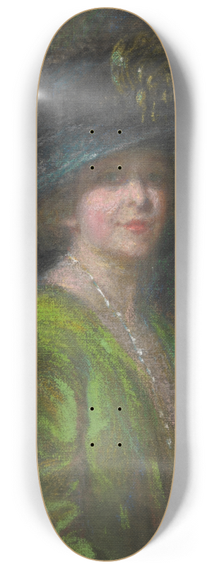 Alice Pike Barney - Hat and Shadow 8.25 inch art skate deck