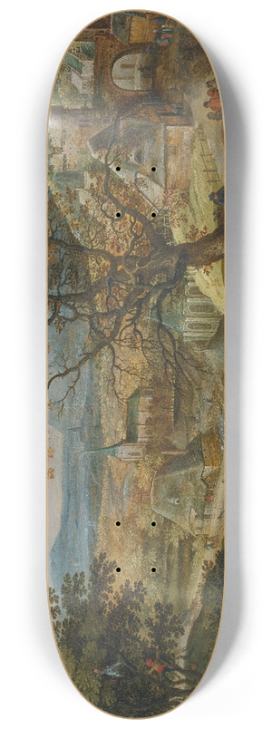 Jacob Savery the Elder - Landscape with Village; Autumn 8.25 inch art skate deck