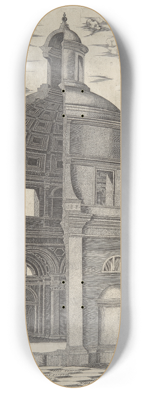 Jacobus Bos - Templum Neptuni Propre Puteolanum Urbem 8.25 inch art skate deck