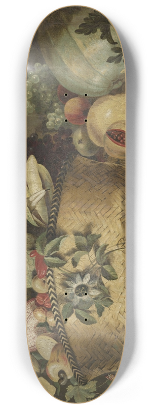 Jacob van Campen - Still Life with Fruit and Flower Garlands 8.25 inch art skate deck