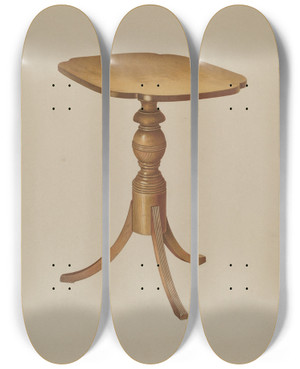 Triptych art skateboard deck of Michael Riccitelli Table by Michael Riccitelli