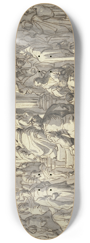Jacob van der Ulft - Orientalischer Frst auf dem Thron, dem Geschenke gebracht werden 8.25 inch art skate deck Jacob van der Ulft - Orientalischer Frst auf dem Thron, dem Geschenke gebracht werden 8.25 inch art skate deck