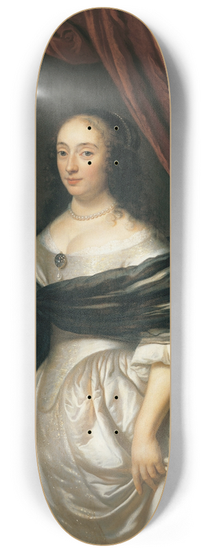 Jacob Van Loo - Portrait of the Countess of Goldstein 8.25 inch art skate deck Jacob Van Loo - Portrait of the Countess of Goldstein 8.25 inch art skate deck