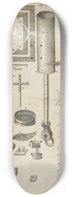 Jacob van Meurs - Plate D: Powder magazine: powder instruments: rocket molds 8.25 inch art skate deck