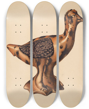 Triptych art skateboard deck of Aaron Fastovsky Bank_1 by Aaron Fastovsky