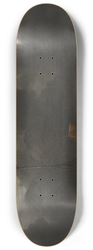 Jacob van Ruisdael - Rough Sea at a Jetty 8.25 inch art skate deck