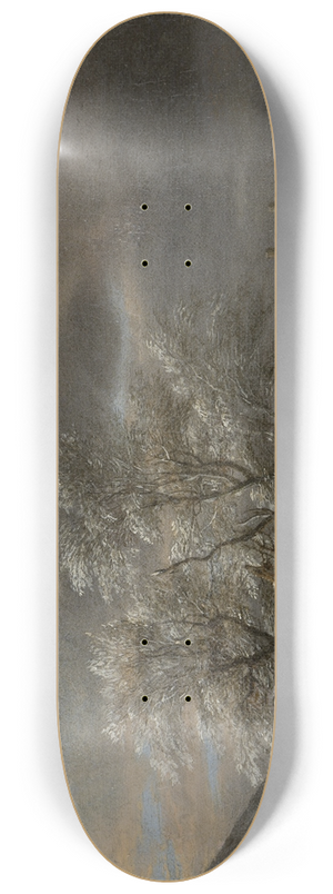 Jacob van Ruisdael - Winter Landscape with Snow-covered Trees 8.25 inch art skate deck