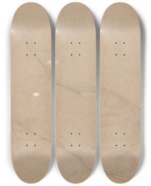 Triptych art skateboard deck of Benjamin Robert Haydon Study Of A Foot Verso by Benjamin Robert Haydon (1786-1846)