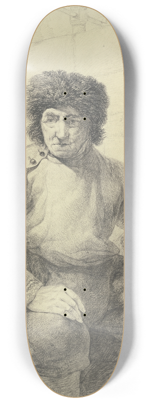 Jacob van Strij - Fischer auf einer Hafenmauer sitzend 8.25 inch art skate deck