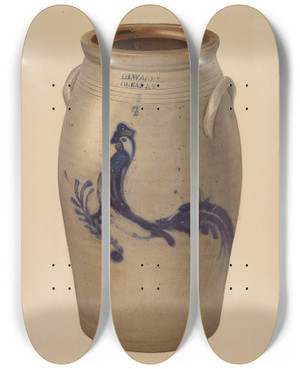 Triptych art skateboard deck of Giacinto Capelli Jar_6 by Giacinto Capelli (20-)