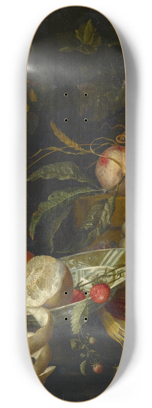 Jacob van Walscapelle - Fruit Piece, Still Life 8.25 inch art skate deck Jacob van Walscapelle - Fruit Piece, Still Life 8.25 inch art skate deck