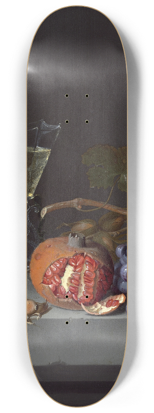 Jacob van Walscapelle - Still Life with Fruit 8.25 inch art skate deck