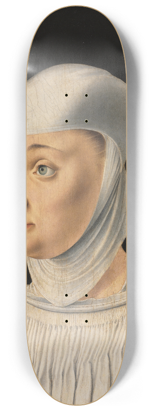 Jacometto Veneziano - Portrait of a Woman, Possibly a Novice of San Secondo 8.25 inch art skate deck