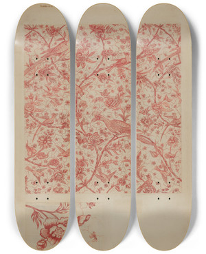 Triptych art skateboard deck of Alice Braun Bed Curtain by Alice Braun