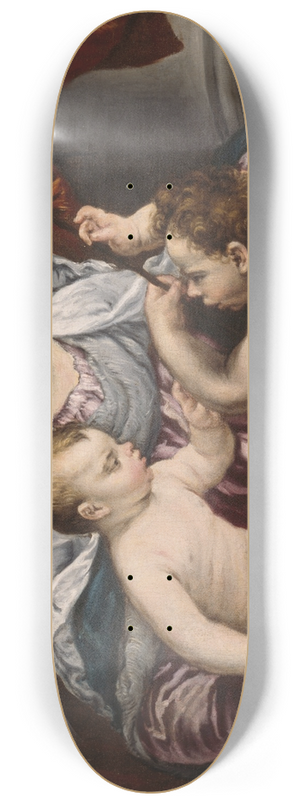 Jacopo Bassano - Virgin and Child with the Young Saint John the Baptist 8.25 inch art skate deck Jacopo Bassano - Virgin and Child with the Young Saint John the Baptist 8.25 inch art skate deck