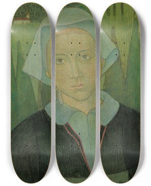 Triptych art skateboard deck of Jan Verkade Memory by Jan Verkade (1868-1946)