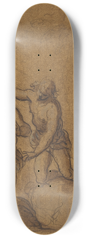 Jacopo Palma il Giovane - The Baptism of Christ 8.25 inch art skate deck