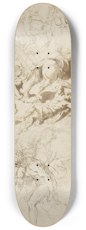 Jacopo Palma il Giovane - The Conversion of Saint Paul; Adam and Eve 8.25 inch art skate deck