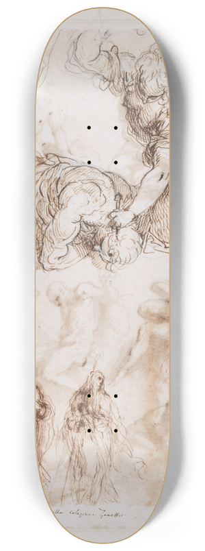 Jacopo Palma Il Vecchio - Studies of Jael and Sisera and Other Figures 8.25 inch art skate deck