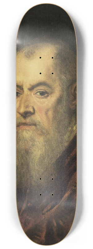 Jacopo Tintoretto - Portrait of a Man with a Red Cloak 8.25 inch art skate deck