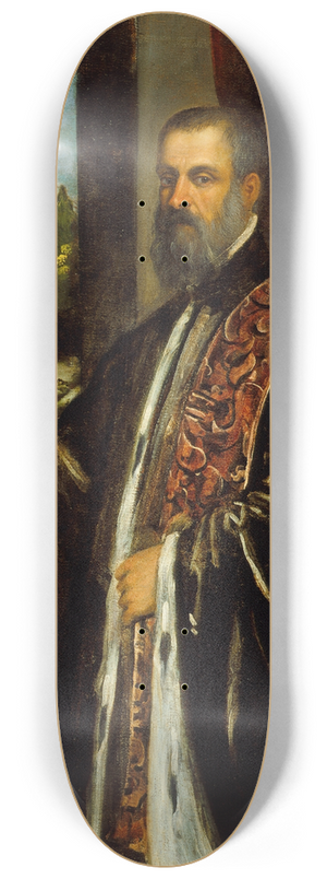 Jacopo Tintoretto - Portrait of Marino Grimani 8.25 inch art skate deck