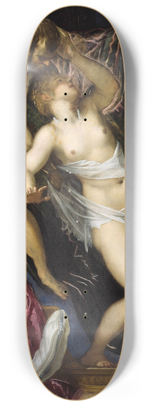 Jacopo Tintoretto - Tarquin and Lucretia 8.25 inch art skate deck