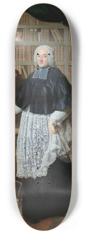 Jacques-Andr-Joseph Aved - Portrait of the Abbot Dieudonn Chaumont de la Galaisire 8.25 inch art skate deck