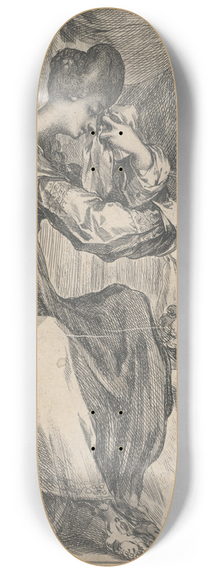 Jacques Bellange - Woman at theBrazier 8.25 inch art skate deck