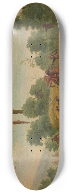 Jacques Callot - Horsemen Attacked by Robbers 8.25 inch art skate deck