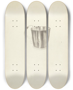 Triptych art skateboard deck of Isidore Steinberg Silver Cup by Isidore Steinberg (20-)
