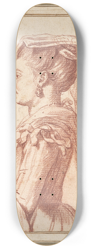 Jacques Louis David - A Young Woman of Frascati 8.25 inch art skate deck