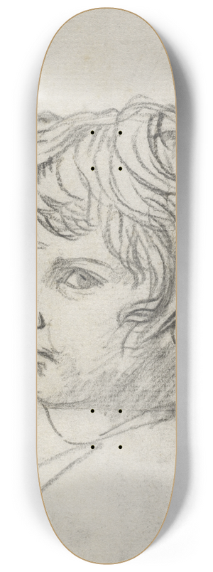 Jacques Louis David - Head of a Boy 8.25 inch art skate deck