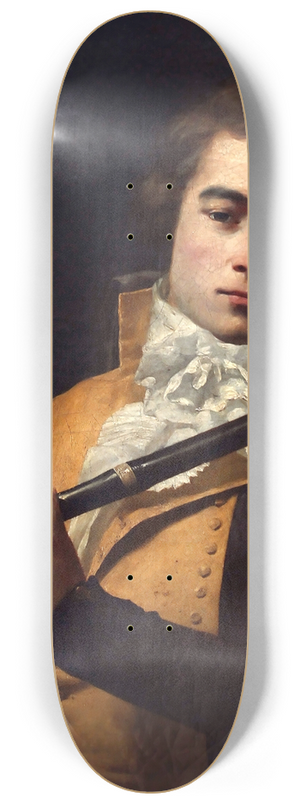 Jacques Louis David - Portrait Of Flutist Franois Devienne 8.25 inch art skate deck