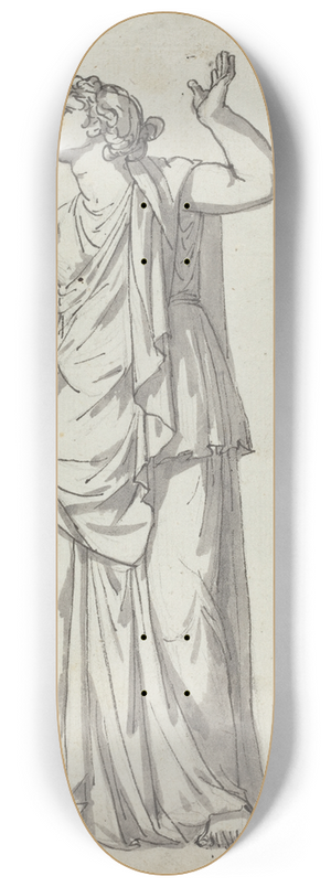 Jacques Louis David - Roman Statue of a Muse (Anchyrrhoe) 8.25 inch art skate deck