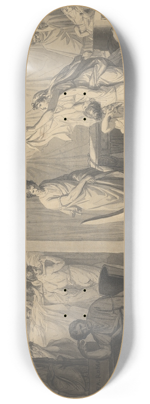 Jacques Louis David - The Lictors Bringing Brutus the Bodies of His Sons 8.25 inch art skate deck