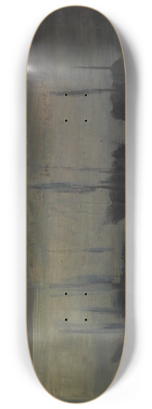 Alice Pike Barney - Ships in Moonlight 8.25 inch art skate deck