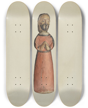 Triptych art skateboard deck of Carl Obergh Bulto_4 by Carl Obergh