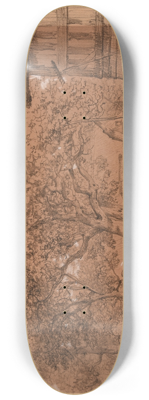 Jacques-Raymond Brascassat - Cour de ferme 8.25 inch art skate deck