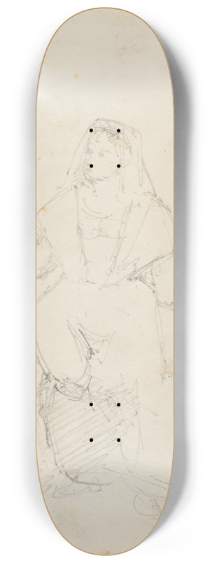 Jacques-Raymond Brascassat - Deux tudes de femmes 8.25 inch art skate deck
