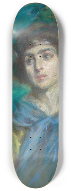 Alice Pike Barney - The Blue Scarf 8.25 inch art skate deck Alice Pike Barney - The Blue Scarf 8.25 inch art skate deck